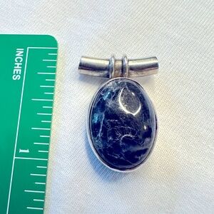 Pietersite and silver pendant
